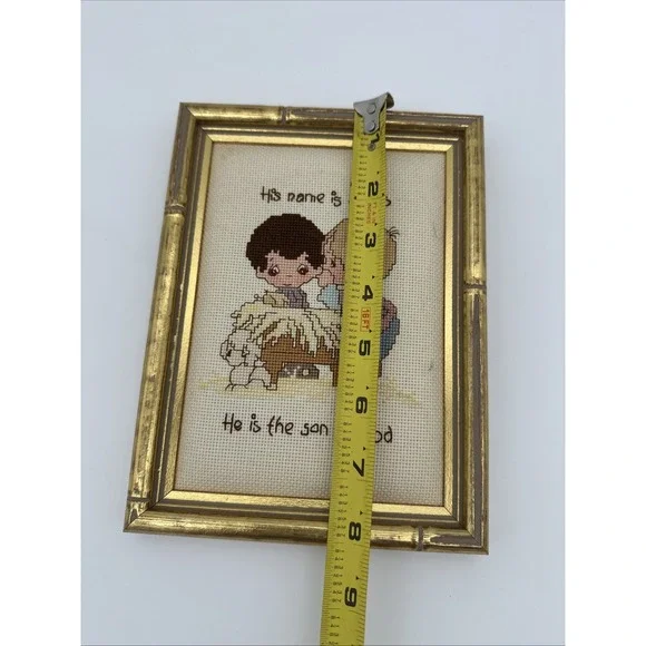 Completed Framed Cross Stitch‎ Picture  'His Name Is Jesus' Precious Moments - Picture 3 of 4